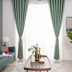 Modern Blackout Curtains For Living Room Window Curtains For Bedroom Curtain Solid Fabric Ready Made Finished Drapes Blinds Tend