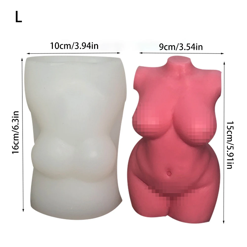 New three-dimensional fat woman candle silicone mold Aroma Candle Decoration Silicone Cross-shaped Three-dimensional Creative picture