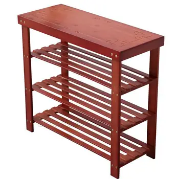 

Bamboo change shoes stool simple multi-layer shoes stool solid wood shoe rack shoe storage rack new home door stool