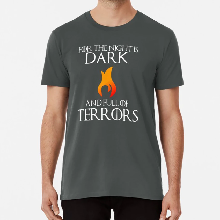 La noche es y llena de terrores camiseta de tronos Rey señor juego tronos got tv shows fire|Camisetas| - AliExpress