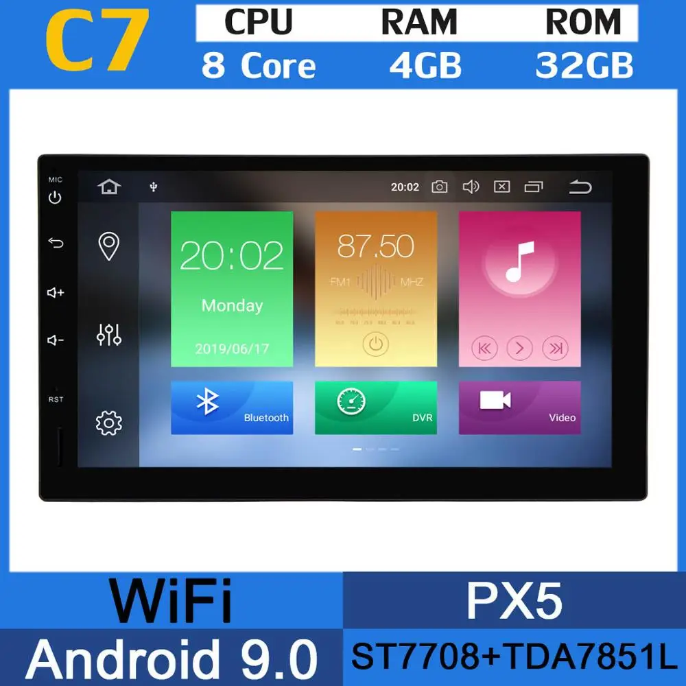 8Core 4G RAM 32G GB " Android 9,0 PX6 4 Гб ОЗУ 64 Гб ПЗУ Универсальный 2 DIN Автомобильный Радио мультимедийный плеер wifi стерео аудио двойной Din 2Din DSP Carplay - Цвет: 8Core 4G RAM 32G GB