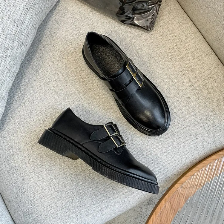 

Online Celebrity Casual Loafers High Quality Small Leather Shoes Women's 2019 New Style Flat Top Shoes Business Professional You