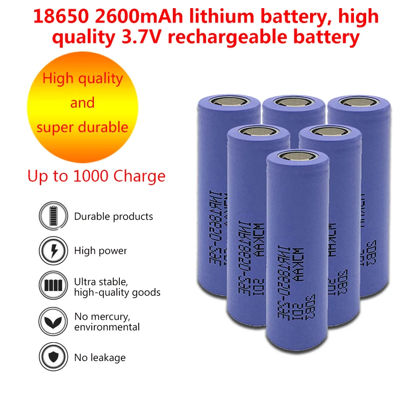 10-20 штук 18650 2900mAh литиевая батарея высокого качества 3 7 V перезаряжаемый