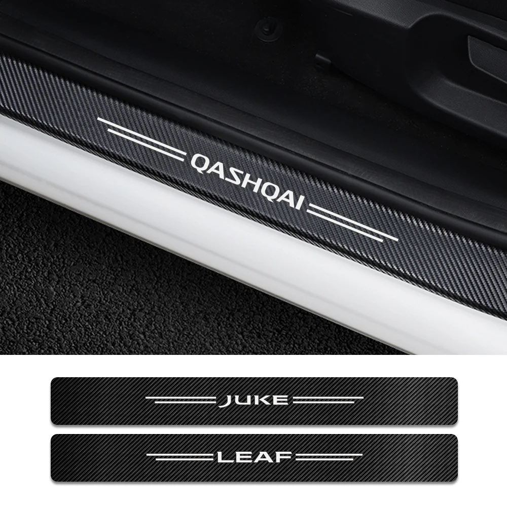 Наклейки на пороги автомобиля для Nissan Qashqai J10 Juke Leaf Micra Sentra Patrol Maxima Murano Tiida Pulsar Altima