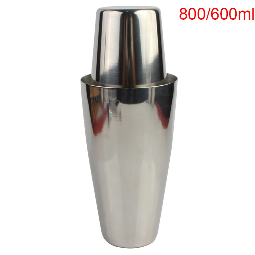 800x600ml Нержавеющая сталь встряхивание смешивания чашки Профессиональный Бармен Коктейль шейкер для напитков миксер Коктейльные Вечерние бар поставки - Цвет: 800x600ml