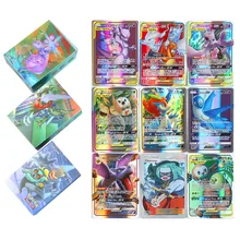 100 шт Новое поступление Pokemones карты игры битва 45GX 49tag команда 6 тренер карты с коробкой
