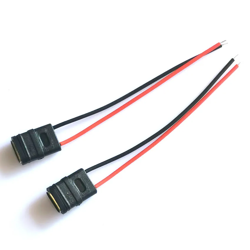 5Pcs USB 3.1 Connector Type-C 8Pin 2 Welding Wire Female Waterproof Female Socket Rubber Ring High Current Fast Charging port