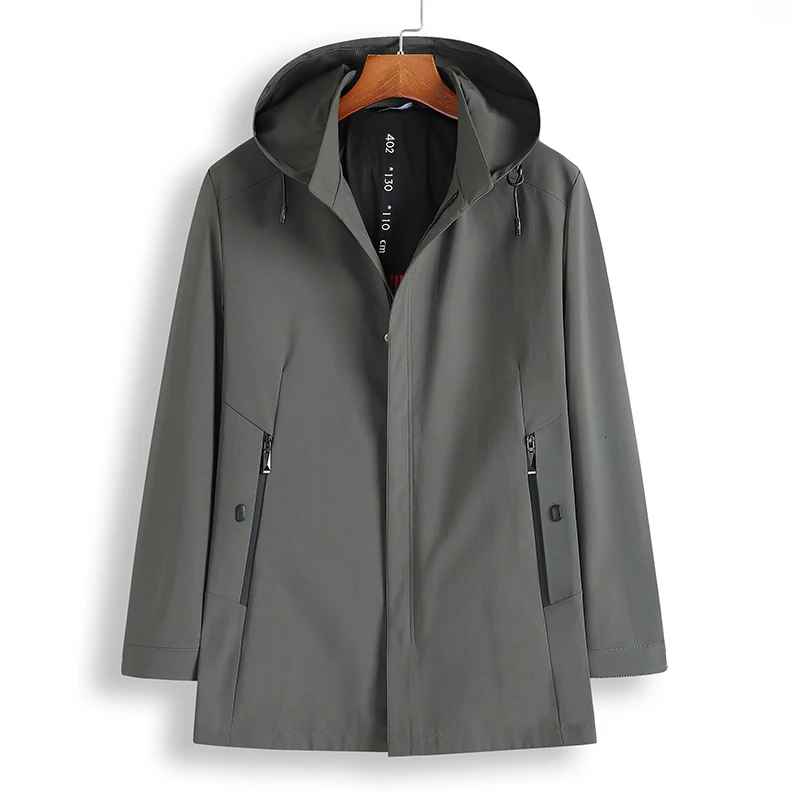 Куртка мужская новая мужская одежда большого размера 3XL 4XL 5XL 6XL 7XL 8XL 10XL деловые модные повседневные мужские куртки весна и осень - Цвет: Shallow Khaki