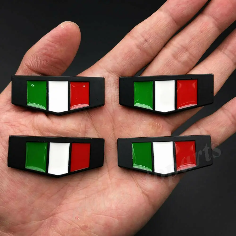 

4pcs Metal Italy Italian Flag Car Fender Rear Emblem Badge Decal Sticker