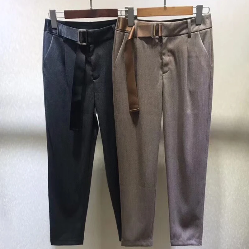 Spring Summer New Ladies Korean OL Black Harem Pants Breathable Thin Casual Pencil Pants Simple Suit Trousers For Women