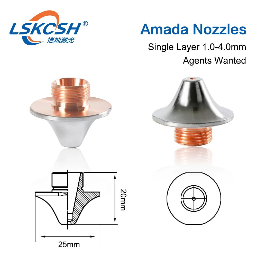 LSKCSH 30 шт./лот 2018 новые лазерные сопла Amada с одним/двойным слоем 1 0 4 мм для машин