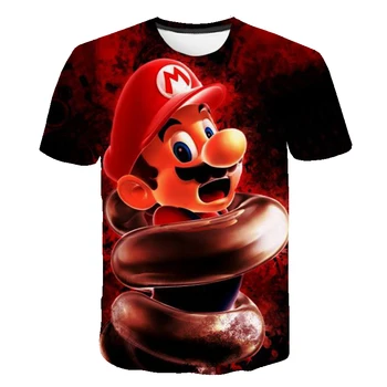 

2020 Mario Sonic 3D Printed Boys T-shirt Summer Fashion Cute Girls Cartoon T-shirt Mario Sonic Graphic T-shirt Kids Clothes