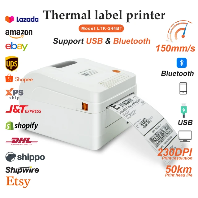 X-Printer-Imprimante d'étiquettes thermiques, étiqueteuse d'expédition,  USB, Bluetooth, impression d'autocollants et de codes-barres, D463B, 80mm,  110mm, 3 po, 4 po - AliExpress