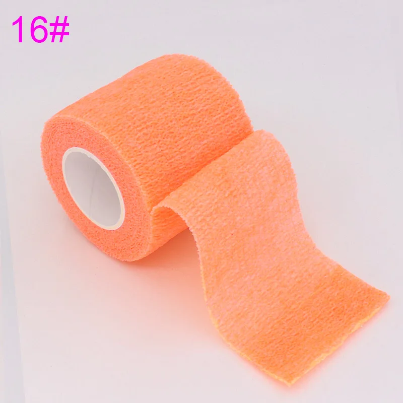 Fluorescent orange 4,5 м красочные эластопласт самоклеющиеся эластичные повязки том объятия Спорт Колено палец лодыжки ладонь плечо спортивная обёрточная лента - Цвет: Fluorescent orange