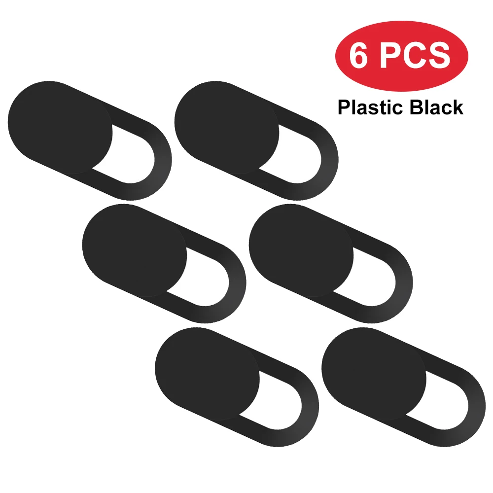 6 Plastic Black Крышка веб-камеры для MacBook ноутбука iPad ПК планшета затвор Магнитный слайдер пластиковый универсальный антишпионский чехол для камеры стикер конфиденциальности - Цвет: 6 Plastic Black