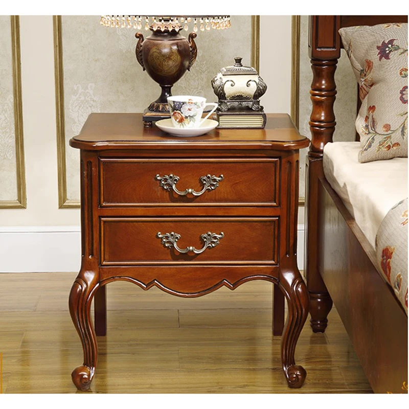

American style luxury night stand with two drawers for bedroom and small table for bedroom WA627