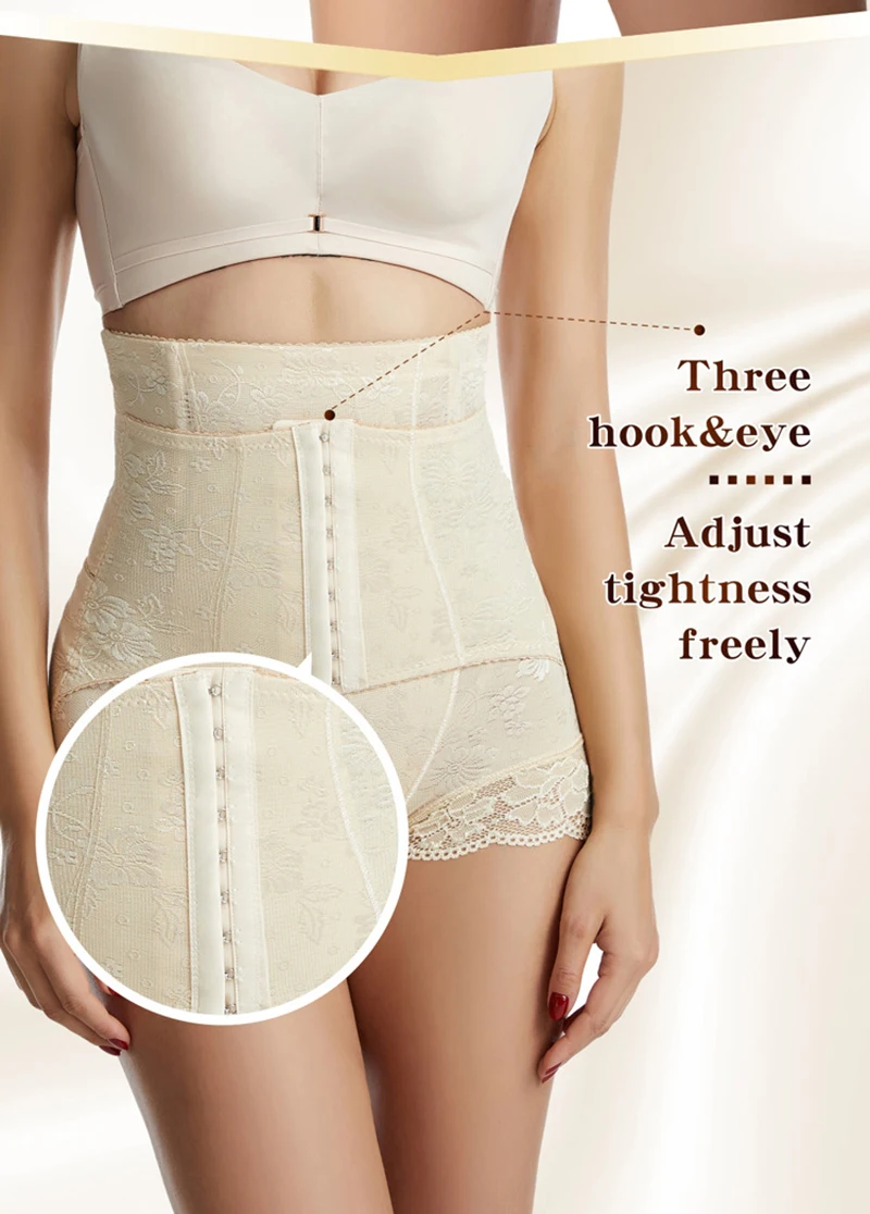 Seamless Lace Underwear Butt Lifter Easy Bathroom Shapers High Waist Trainer Body Shaper Shorts Women Slim Tummy Control Panties assets by spanx