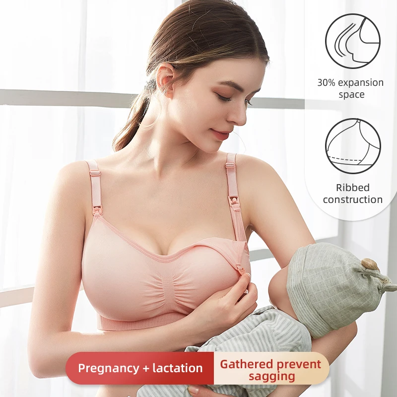 Soutien-gorge de maternité sans armatures pour femme enceinte, respirant,  sous-vêtement d'allaitement, vêtements de grossesse, anti affaissement,  ensemble de culottes - AliExpress