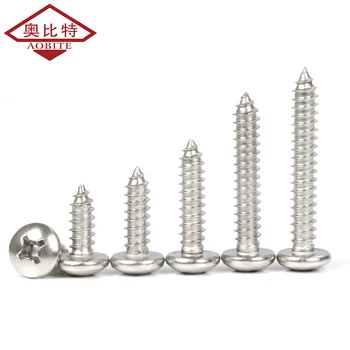 

304 stainless steel self tapping screw round head screw pan head screw flat round head screw wood screw M3M4M5
