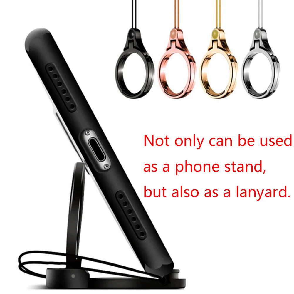 Universal metal Lanyard For Keys Phones Strap for iPhone Keycord Lanyards Finger Mobile Holder Stand Accessories