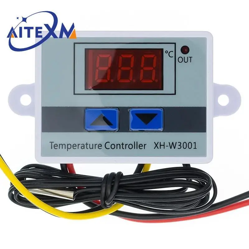 Controlador de temperatura LED Digital para incubadora, interruptor de calefacción y refrigeración, Sensor de termostato NTC, XH-W3001, 10A, 12V, 24V, 110V, 220V, CA