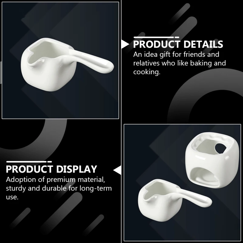110ml Ceramic Chocolate Fondue Set Cheese Melting Pot Stove With Stand Candle Warmer Pot Kitchen Cooking Tools