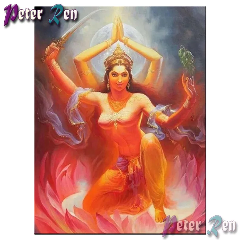 

5d diamond Painting Cross Stitch DIY full Square\Round Embroidery Rhinestone Hindu goddess picture Handmade art Home Decoration