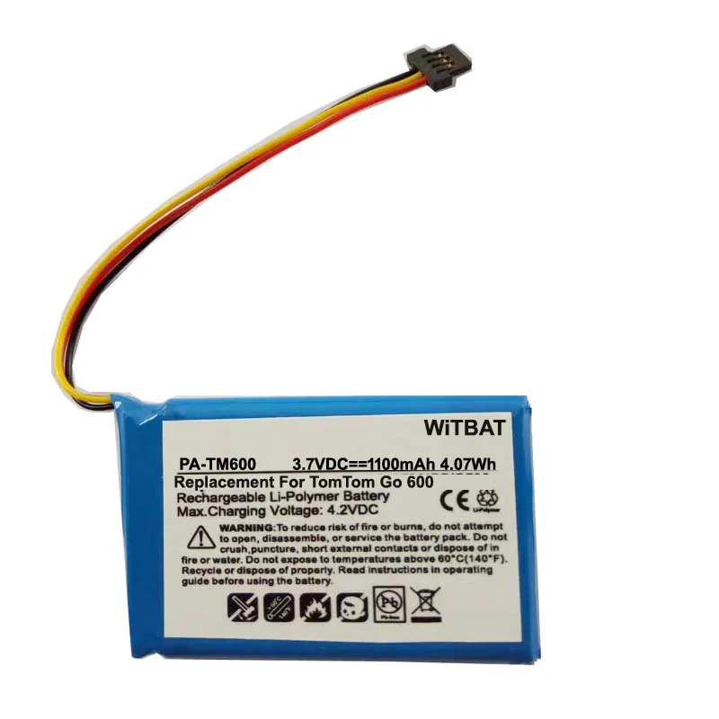 

ZHUJI 1100mAh Battery for TomTom Go 600,6027A0090721
