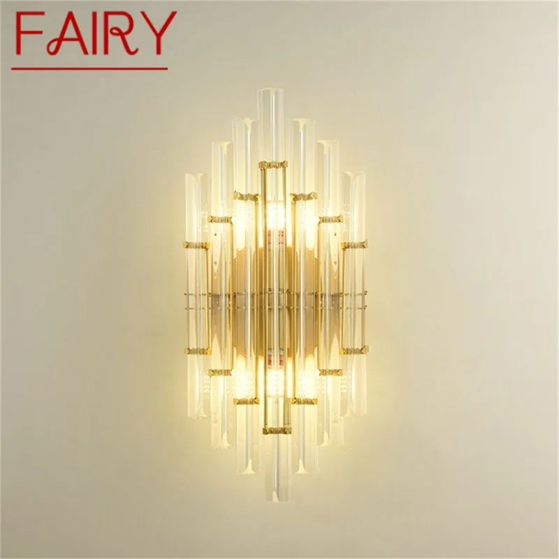 

FAIRY Crystal Wall Sconce Lamp Modern Bedroom Luxury Gold LED Design Balcony Decorative For Home Indoor Corridor