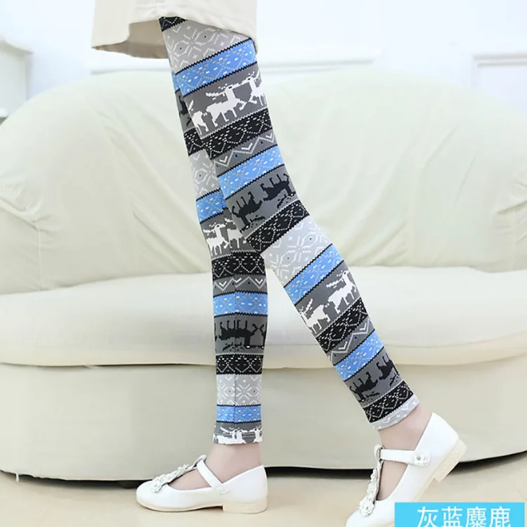 Photo Color Детские штаны; новые милые леггинсы для маленьких девочек; детские штаны с цветочным принтом; эластичные длинные брюки; подходит для От 2 до 14 лет - Цвет: Photo Color