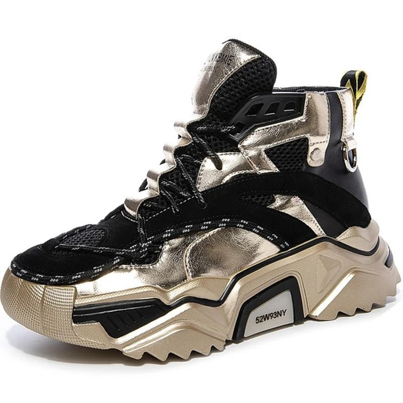 

RASMEUP Genuine Leather Women's Platform Sneakers 2019 Winter Fashion Women Chunky Shoes Breathable Ladies Trainers Footwear