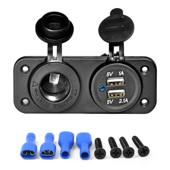 

Hot Sale Portable Dual Purpose 12V Car Cigarette Lighter Socket Distributor Car 2 USB Charger Adapter Auto Parts XC-211