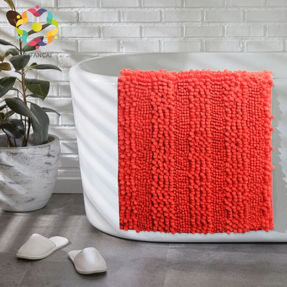 

Household chenille floor mats door mat thick thick hair kitchen bathroom non-slip absorbent pad machine wash mat