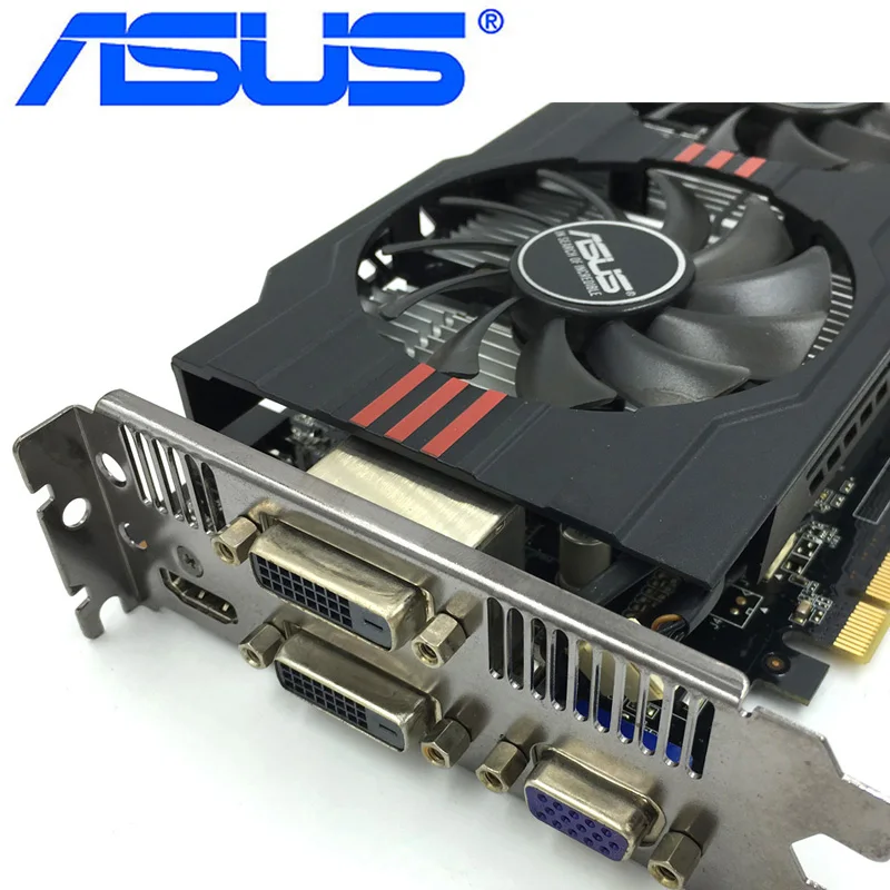 Видеокарта ASUS GTX 750Ti 2 Гб 128 бит GDDR5 видеокарты для nVIDIA Geforce GTX 750 Ti 2 Гб GTX750Ti 2 Гб VGA карты 1050 б/у