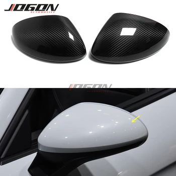 

Carbon Fiber Made Car Side Rearview Mirror Cover Shell Cap Trim Protection For Porsche 718 Boxster Cayman 2016 - 2019