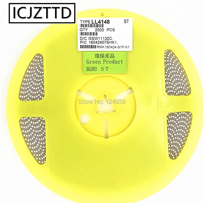 2500 шт./катушка LL4148 LL-34 SMD 1N4148 IN4148 высокоскоростное Переключение новый