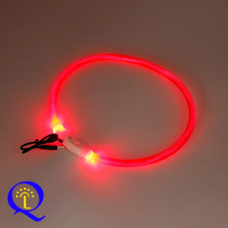 

Pet Supplies DIY Multi-color USB Charging Neck Ring LED Shining Dog ye quatrend a Generation