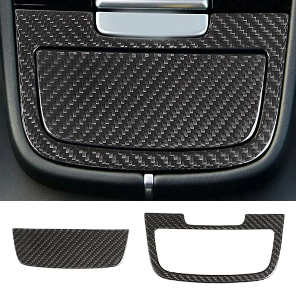 

CITALL Fit for Porsche Cayenne 2018 2019 Carbon Fiber Car Interior Console Ashtray Panel Cover Trim Auto Accessories