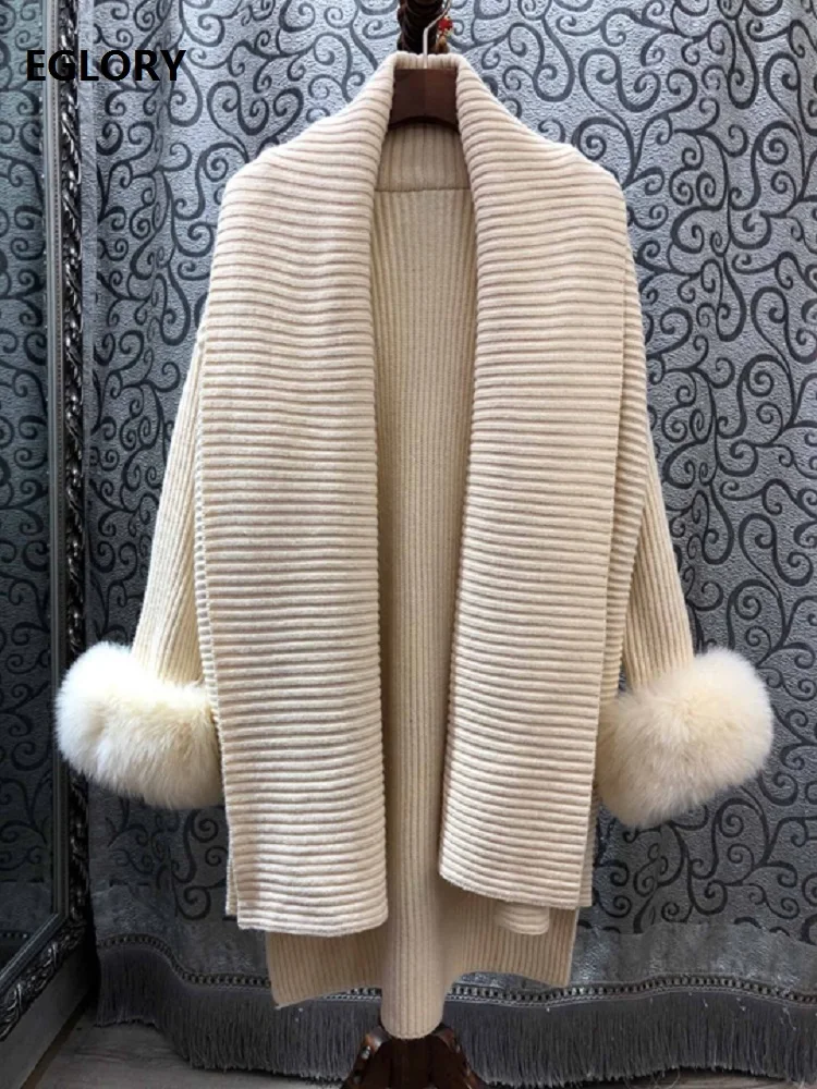 ^Cheap 2019 Autumn Winter Fashion Cardigan Sweaters High Quality Knitting Women Rabbit Hair Patchwork Long Sleeve Cardigan Jackets