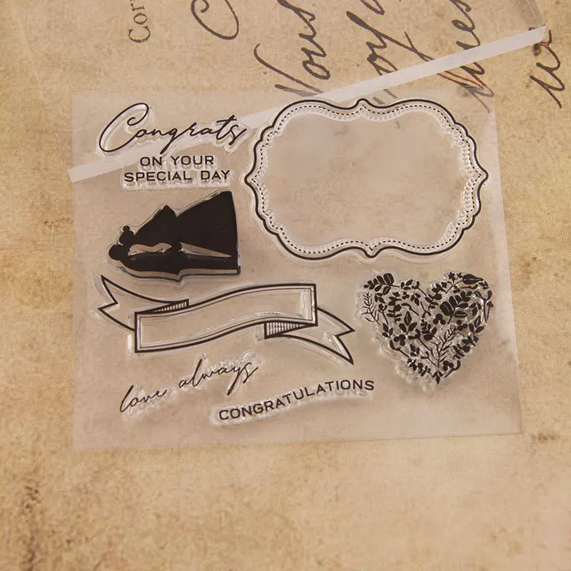 

Love Always Transparent Clear Silicone Stamps for DIY Scrapbooking Photo Album Decoration