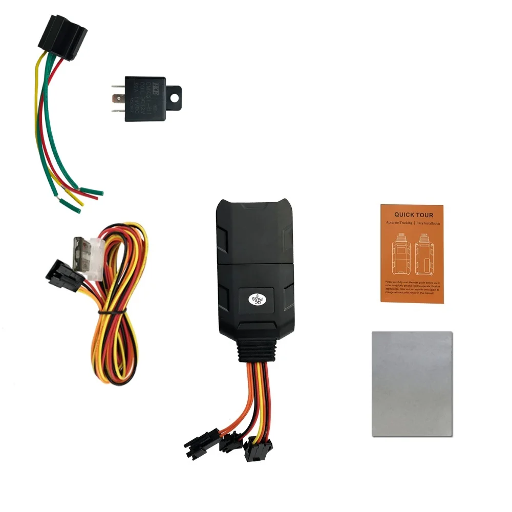 with relay no box Gps трекер LK300 автомобильный gps-навигатор голосовой монитор отслеживание в реальном времени оповещение опционально SOS аварийный вызов история пути воспроизведения - Color: with relay no box