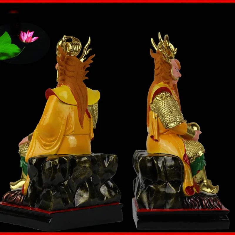 30 см большой дом храма Топ эффективная защита Юго-Восточной Азии море Бог золотое покрытие дракон король фэн шуй художественная статуя