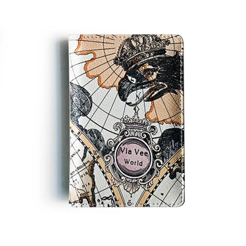 

Women World Map Leather Wallets New Fashion Men Credit Card Passport Men Multifunctional Travel Coin Purse Clutch 819