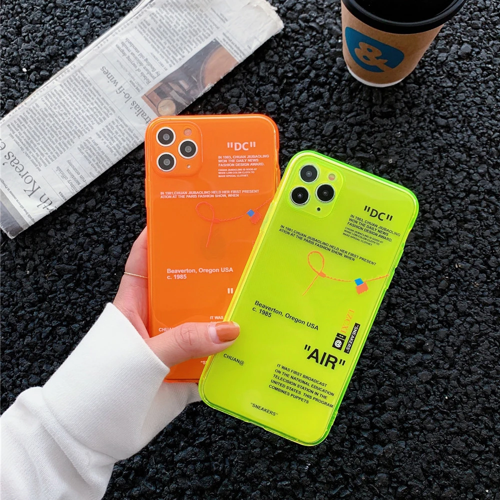 Флуоресцентный чехол для iPhone 7 8 plus 13 12 Pro 11 X XS MAX | Мобильные телефоны и аксессуары