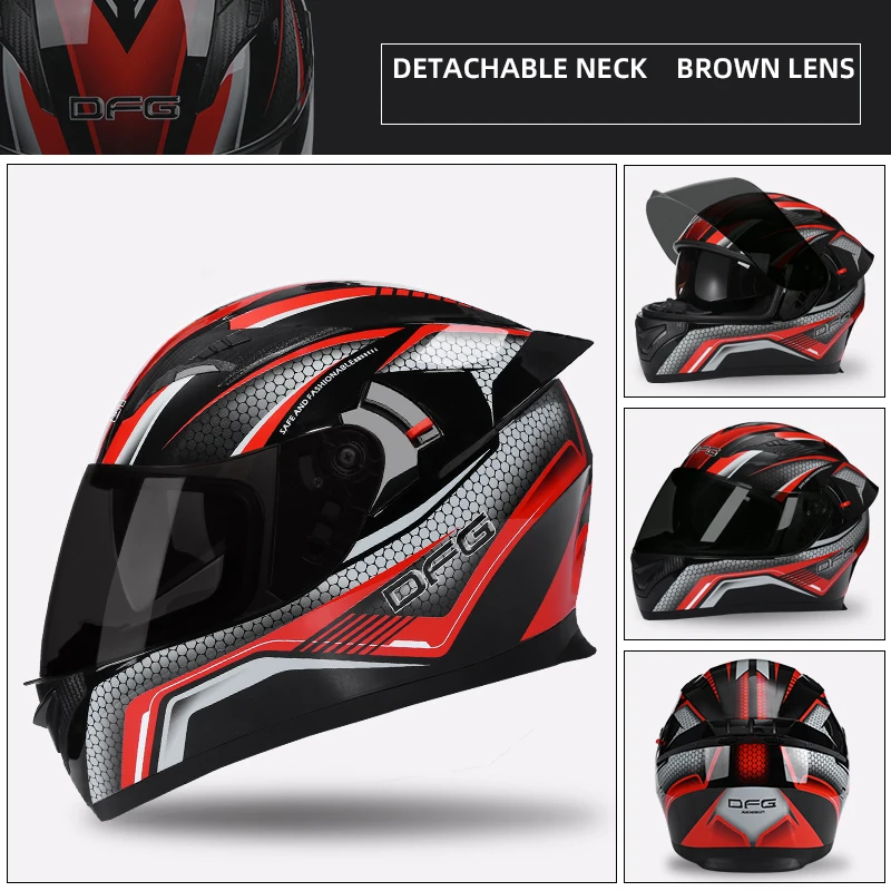Внедорожный мотоциклетный шлем, Полный лицевой шлем Casco moto cross, профессиональный мото rbike ATV, горный гоночный велосипед, свободный нагрудник - Цвет: NO6