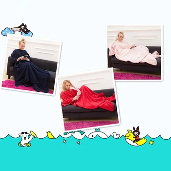 

Lazy Tv Blanket,Winter Flannel,Pullover Warm Sleeves and Shoe Covers,123*212cm