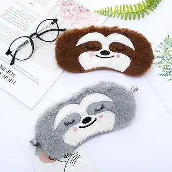

Cute Sloth Sleeping Mask Cartoon Eyepatch Plush Eye Cover Eye Mask Eye Care Tool Soft Blindfold Travel Use for Travel Home Gift