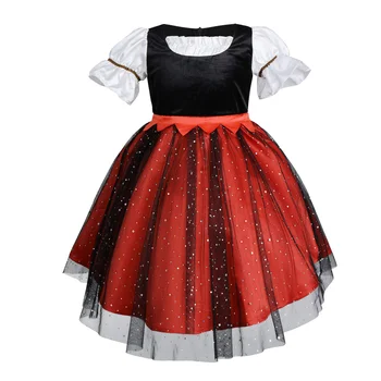 

Halloween Costume for Girls Elegant Princess Fancy Dress Up Ball Gown Sequins for Photo Shoot Halloween Party Kids Girls Dress