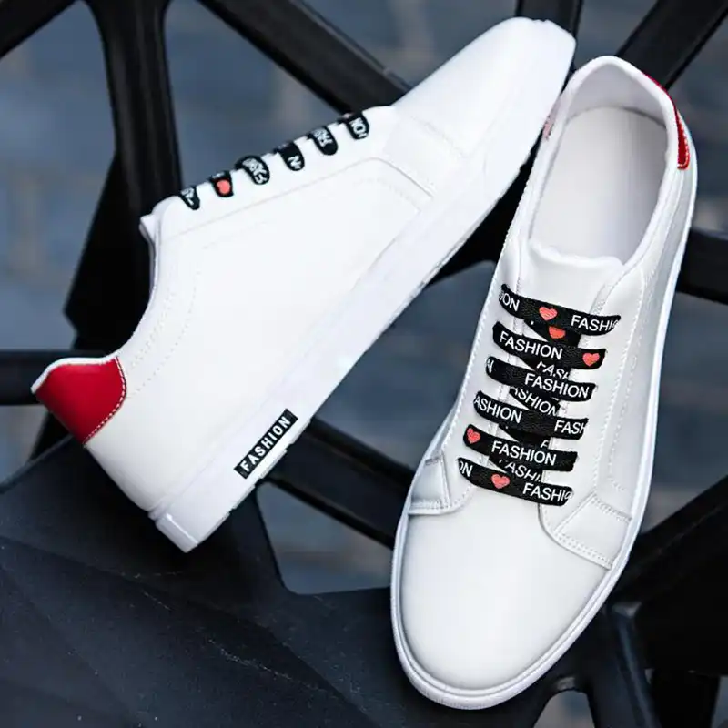 Zapatillas deportivas de cuero informales para hombre, zapatillas blancas  planas, novedad de 2020, zapatillas deportivas cómodas con cordones de  diseñador para hombre|Zapatos informales de hombre| - AliExpress