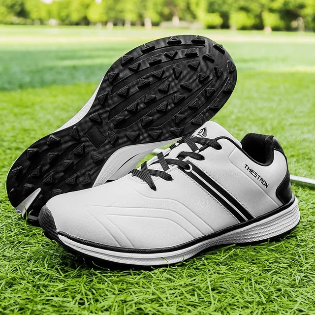 Waterproof Men Golf Shoes Professional Lightweight Golfer Footwear Outdoor Golfing Sport Trainers Athletic Sneakers Brand WhiteBlack